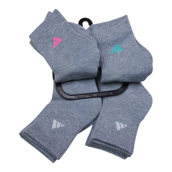 Adidas Womens Cushioned AEROREADY Ankle Socks 6 Pairs Shoe Size 5-10 Drying - Picture 7 of 10